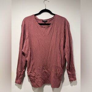 Express Ribbed Top in Dusty Rose Size S